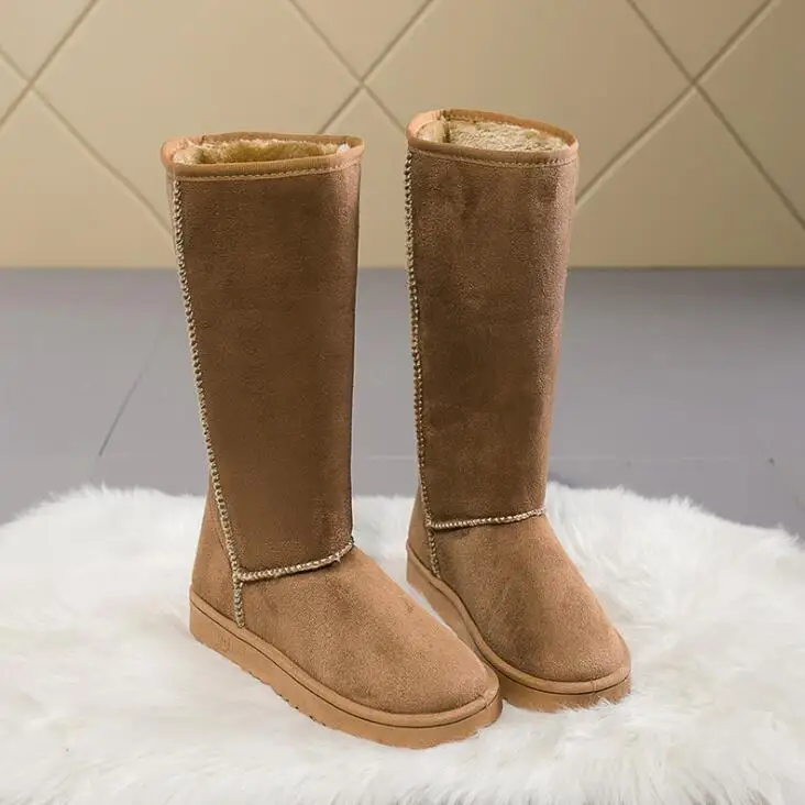 Women Fashion Youtube - 2025年冬新作 ハイチューブファッション オールマッチ 暖かい厚底スノーブーツ リボン付き スノーブーツ