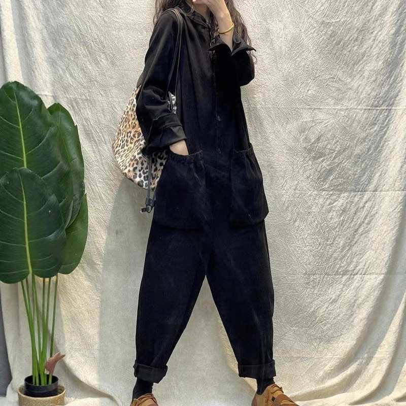 Women'S Fashion Utility Belt - カジュアルな女性用ジャンプスーツ、カーゴ、ルーズ、ワイドレッグ、ファッション、ユーティリティ、ベルト付きジャンプスーツ、長袖、カジュアルロンパース、オーバーオール