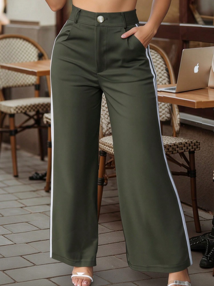 Xl Women'S Fashion - XL-4XL プラスサイズパンツ女性ハイウエストワイドレッグパンツ夏秋ファッションビッグサイズ 3XL 4XL オーバーサイズオフィスレディズボン