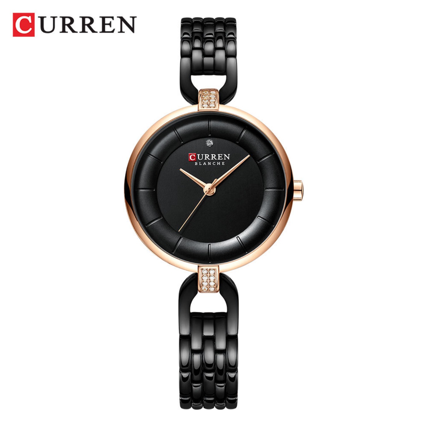 Fashion Women Watch - 女性腕時計 CURREN 高級ブランドファッションカジュアルレディースクォーツ腕時計ローズゴールドステンレススチールメッシュドレス時計女の子用
