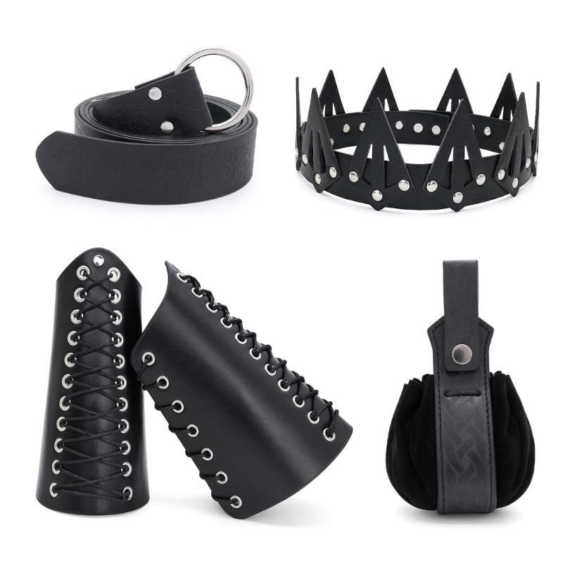 Women'S Fashion Utility Belt - 39BB 実用的な衣装ベルト、収納ポケットとマッチングリストバンド付きフェスティバルダンスベルトバッグパーティー参加者用