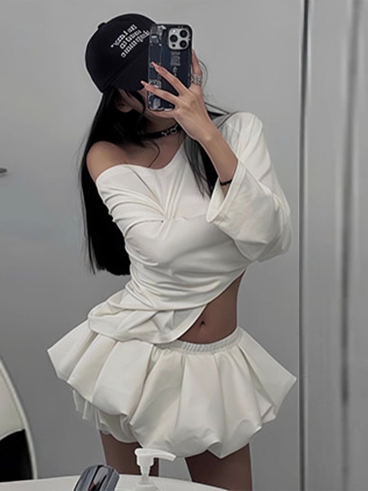 2025 原宿ファッションデザインカジュアルスーツ女性カジュ - Asymmetric Top Women のレビューと価格