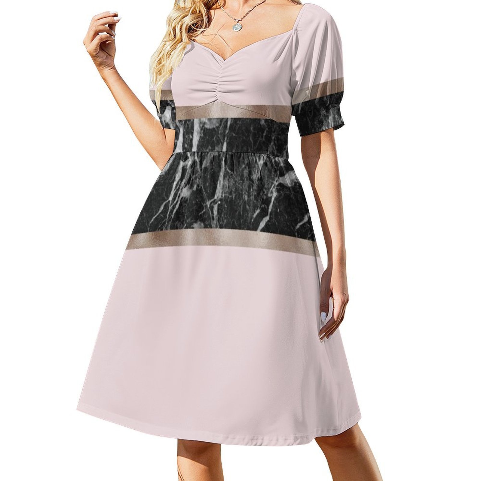 ストロベリー アンド クリーム - ブラック マーブル &  - Women Fashion Gown のレビューと価格