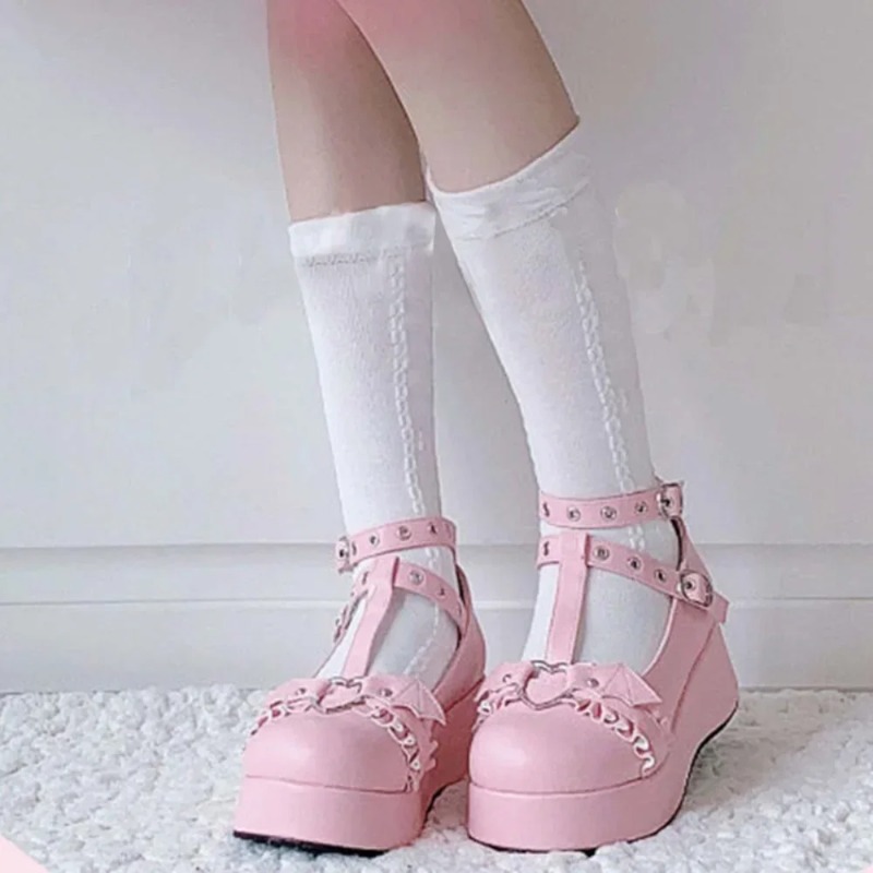 新しいスイートハートバックルウェッジメアリージェーンズ女性ピ - Women Fashion Store のレビューと価格