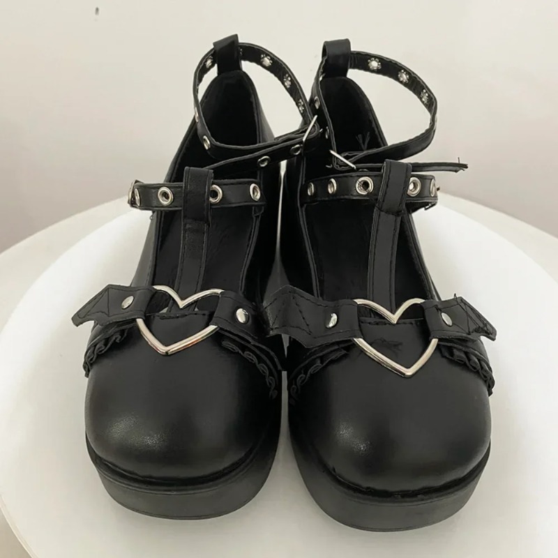 新しいスイートハートバックルウェッジメアリージェーンズ女性ピ - Women Fashion Store のレビューと価格