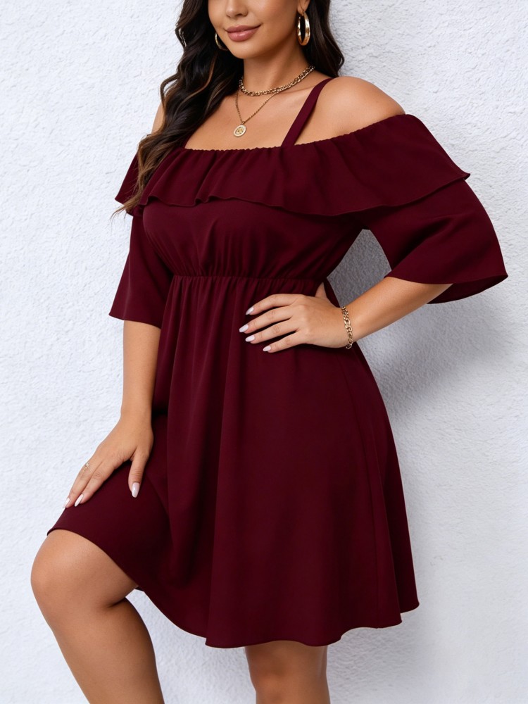 XL-5XL プラスサイズの服ドレス女性ローブ夏半袖ストリー - Xl Women'S Fashion のレビューと価格
