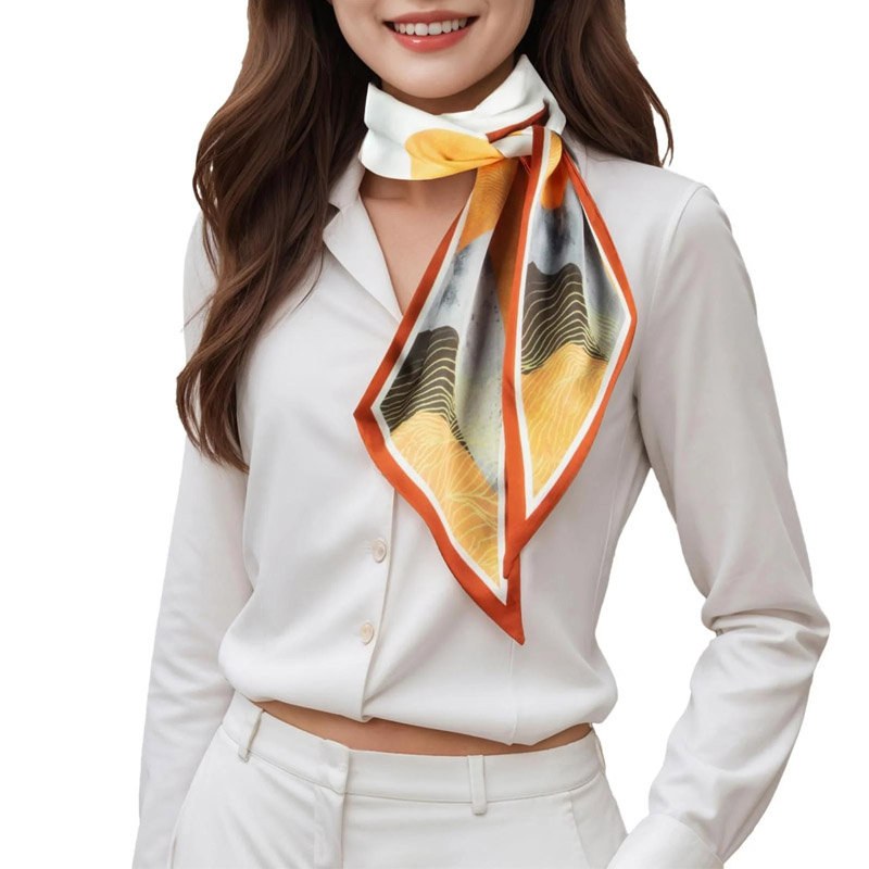 ファッションストライプヘアリボンスカーフ女性ネクタイバッグス - Women Fashion Necktie のレビューと価格
