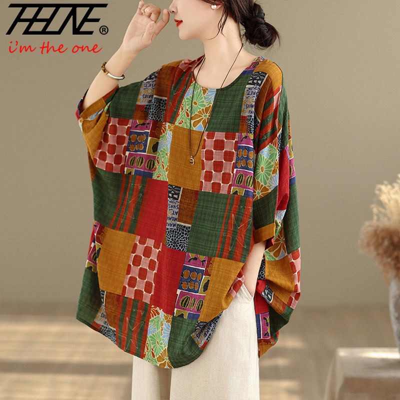 THHONE レディースシャツ プリント ルーズ プラスサイ - Women'S Fashion Jersey のレビューと価格