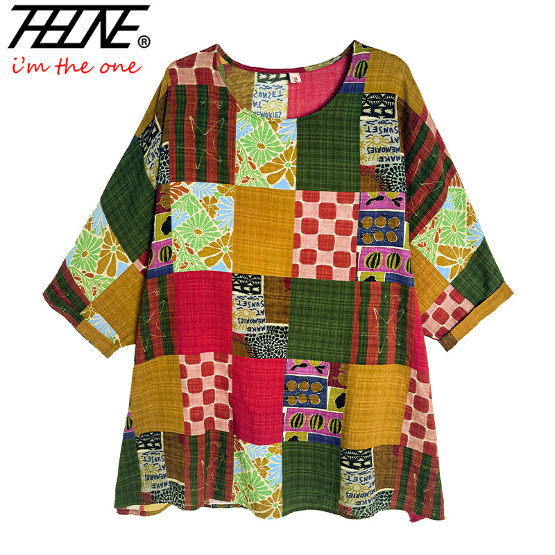 THHONE レディースシャツ プリント ルーズ プラスサイ - Women'S Fashion Jersey のレビューと価格
