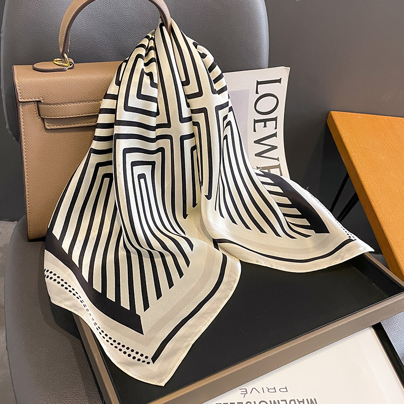 女性用シルクスカーフ,スクエア,ラグジュアリーブランド,ピュ - Women Fashion Necktie のレビューと価格