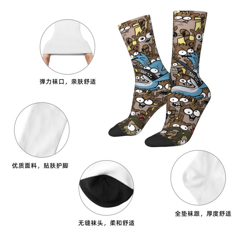 カスタム R-Regular Show ドレスソックス男性女 - Women Fashion Youtube のレビューと価格