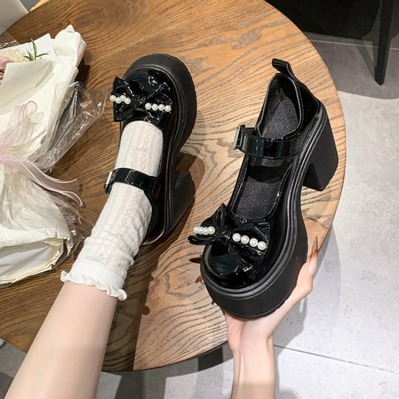 2026 ロリータシューズ黒スーパーハイヒールメアリージェー - Women Fashion Store のレビューと価格