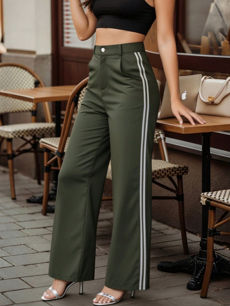 XL-4XL プラスサイズパンツ女性ハイウエストワイドレッグ - Xl Women'S Fashion のレビューと価格