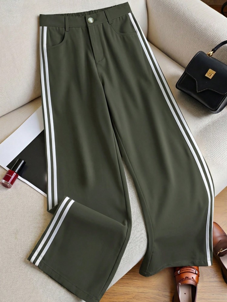 XL-4XL プラスサイズパンツ女性ハイウエストワイドレッグ - Xl Women'S Fashion のレビューと価格