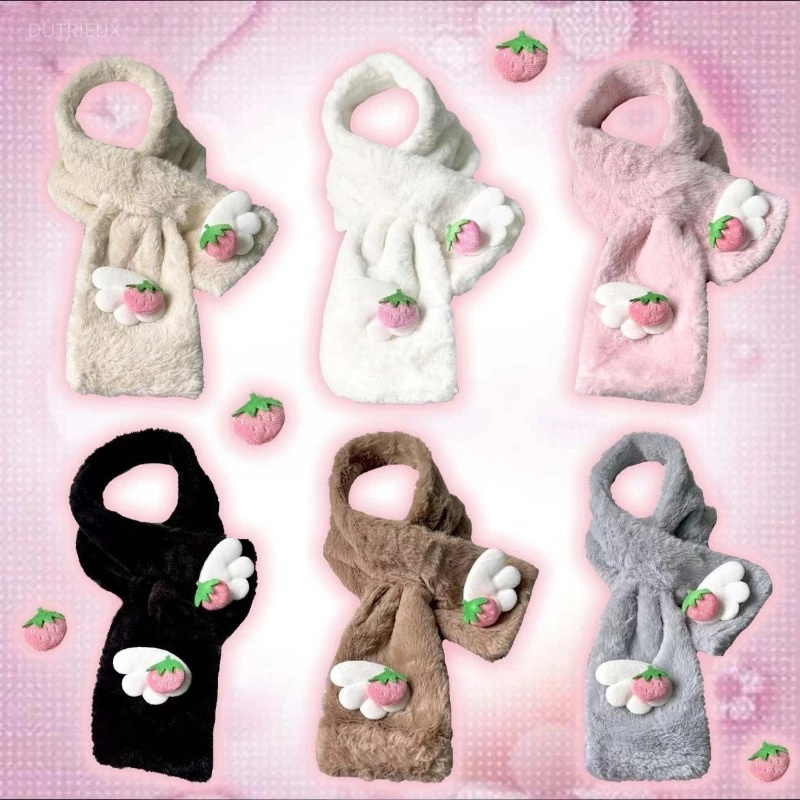 2026 日本のクロスガールロングスカーフ女性原宿毛皮のよう - Women'S Y2K Fashion Aesthetic のレビューと価格