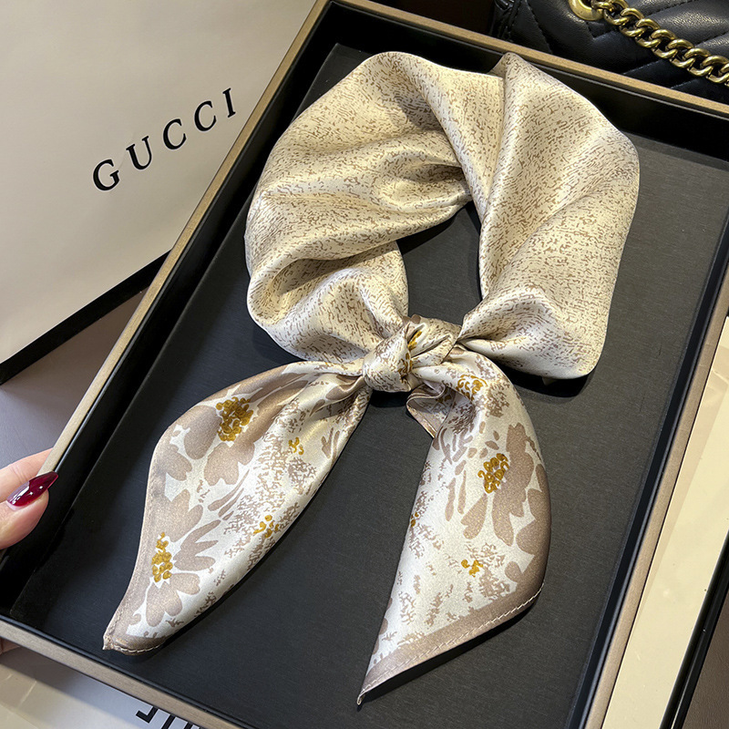女性用シルクプリントのデザインスカーフ,ネクタイ,ハンドバッ - Women Fashion Necktie のレビューと価格