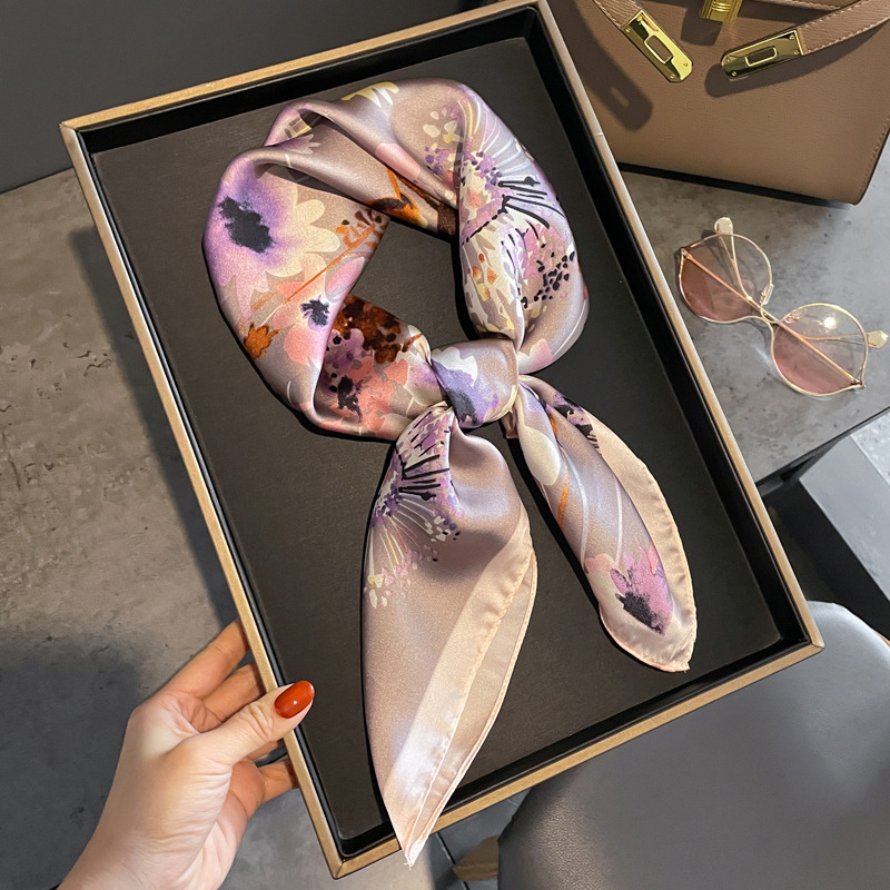 女性用シルクプリントのデザインスカーフ,ネクタイ,ハンドバッ - Women Fashion Necktie のレビューと価格