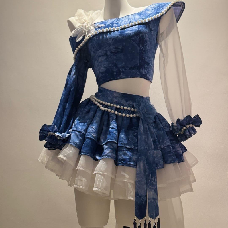 和風ヴィンテージエレガントロリータスカートセット レディース - Asymmetric Top Women のレビューと価格