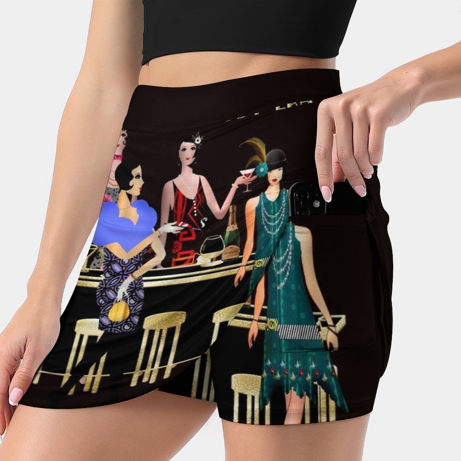ガツビー時代の女性用ミニスカート,オフィス用ショートスカート - Women'S Fashion Roaring 20S のレビューと価格
