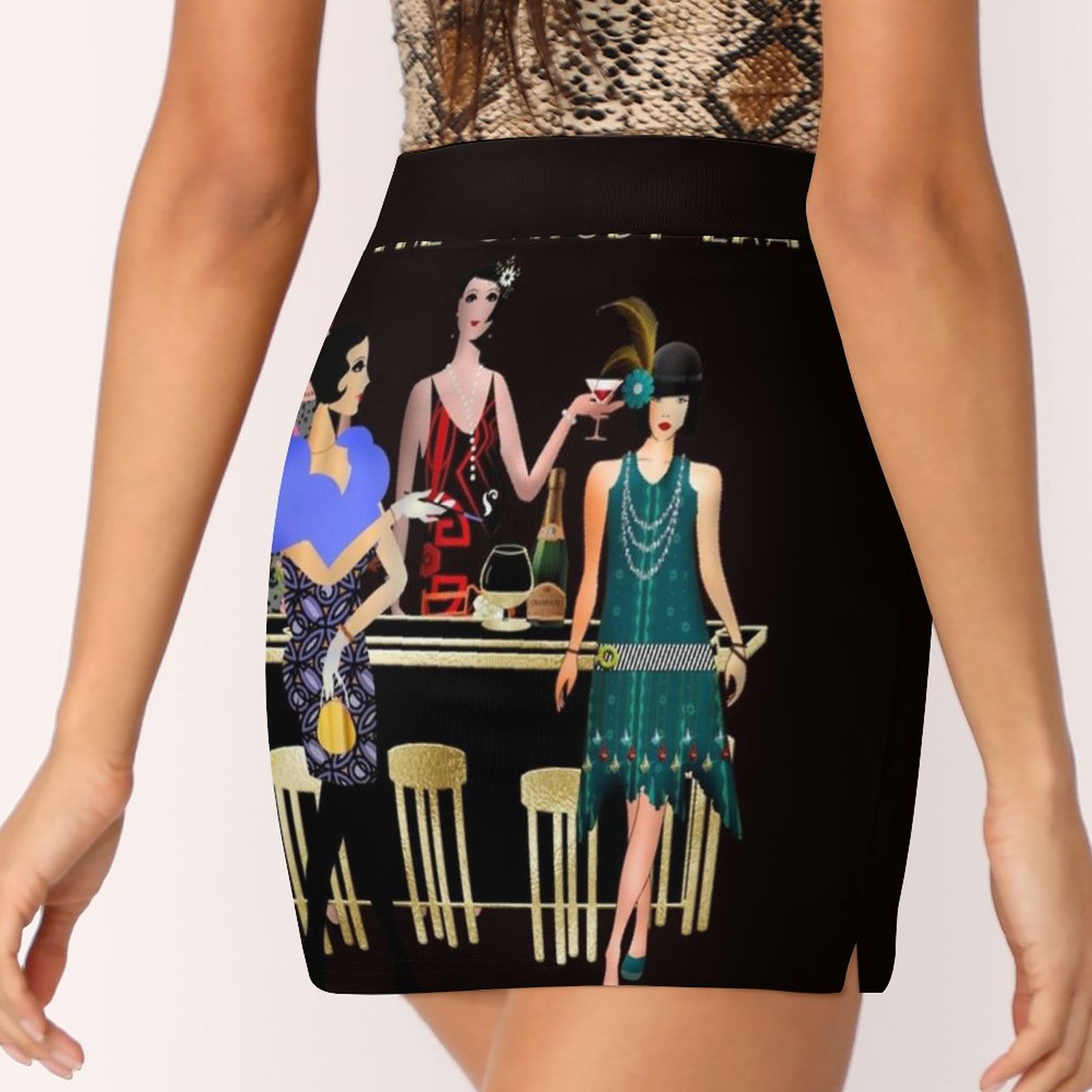 ガツビー時代の女性用ミニスカート,オフィス用ショートスカート - Women'S Fashion Roaring 20S のレビューと価格