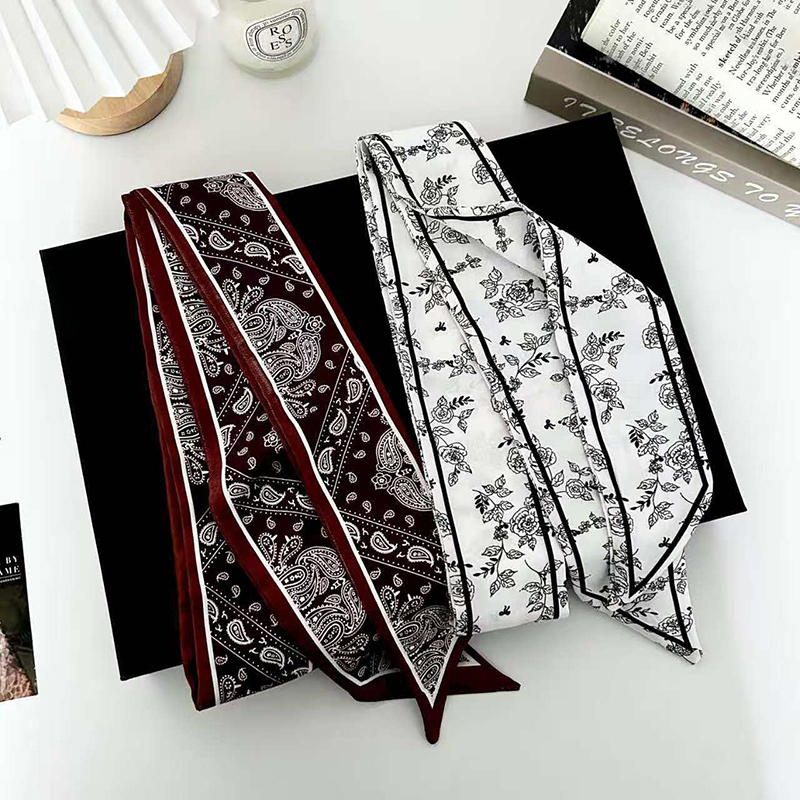 高級ファッション女性用スキニーシルクスカーフ、ロングヘアスト - Women Fashion Necktie のレビューと価格