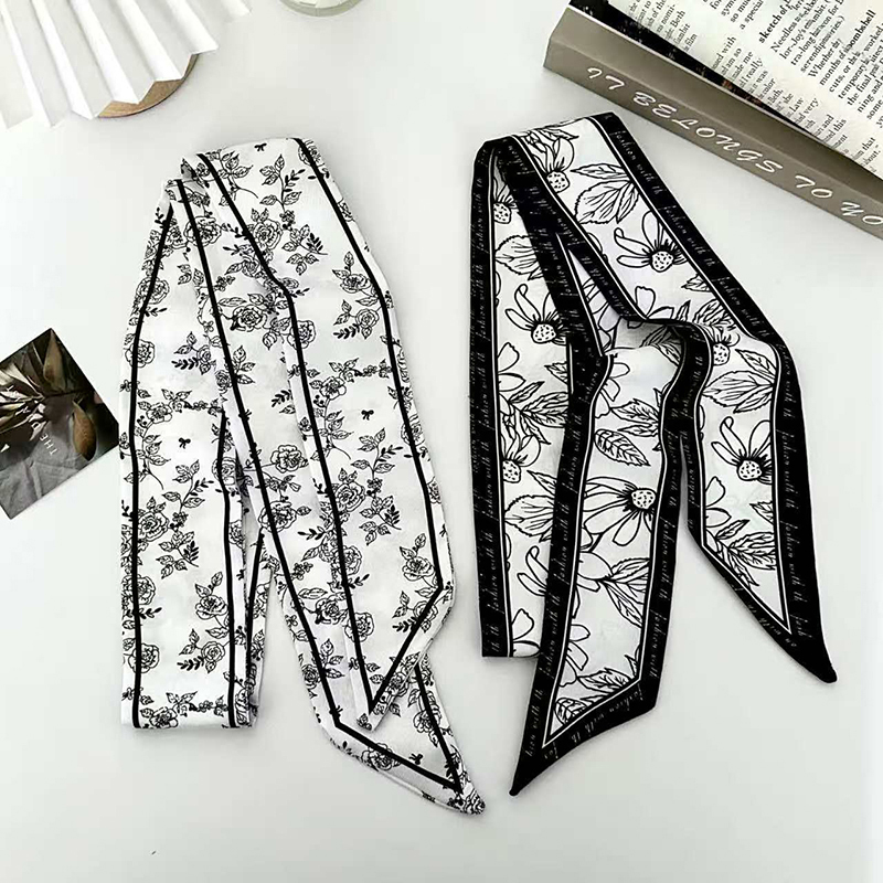 高級ファッション女性用スキニーシルクスカーフ、ロングヘアスト - Women Fashion Necktie のレビューと価格