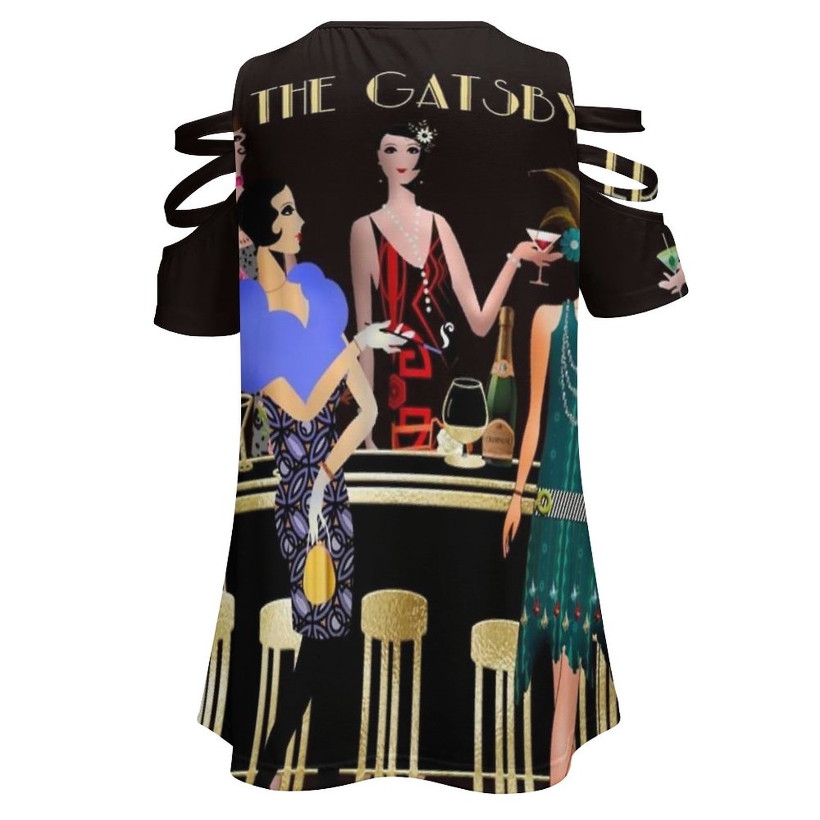 女性用半袖ジップアップシャツ,裸の肩,ギャツビー時代のシャツ - Women'S Fashion Roaring 20S のレビューと価格
