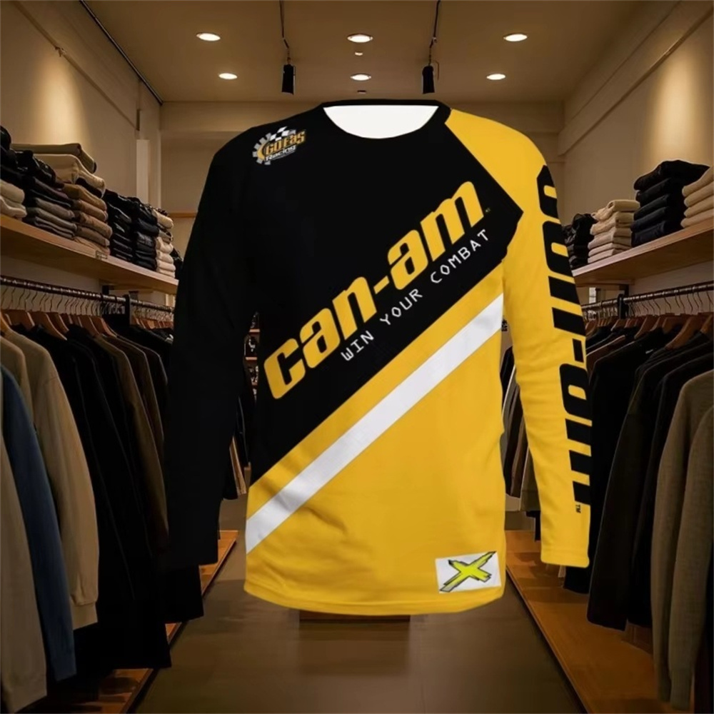 バイクレース用長袖ラウンドネックTシャツ、男女兼用、ファッシ - Women'S Fashion Jersey のレビューと価格